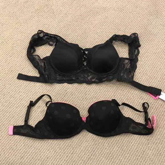 Set of 2 beautiful black lace bras 34D - Picture 1 of 5